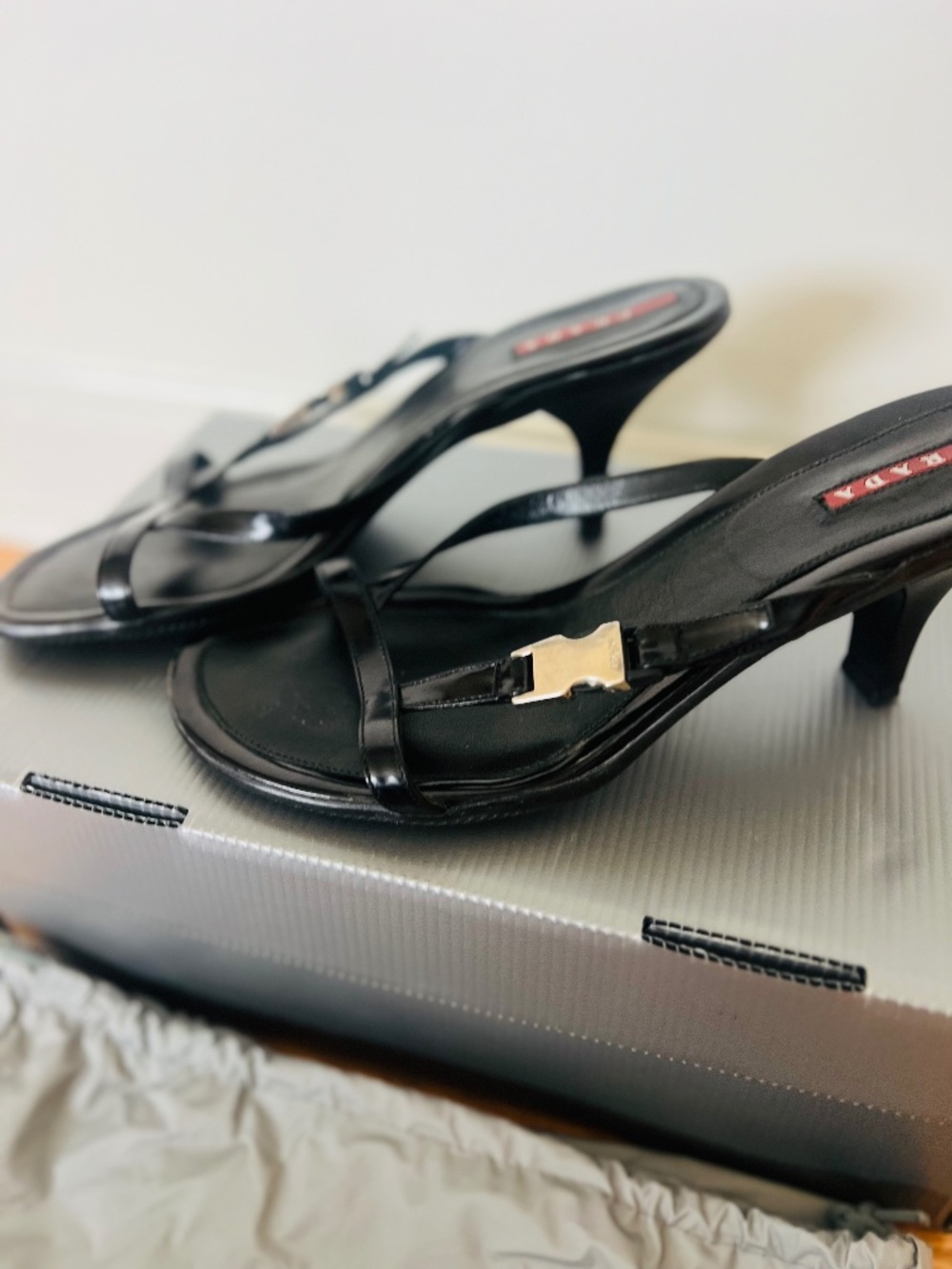 Authentic Prada Kitten Heels 39.5